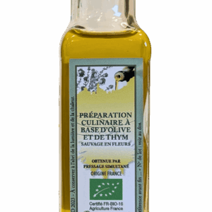 Préparation culinaire à base d'Olive et de Thym Bio - bouteille 100 ml