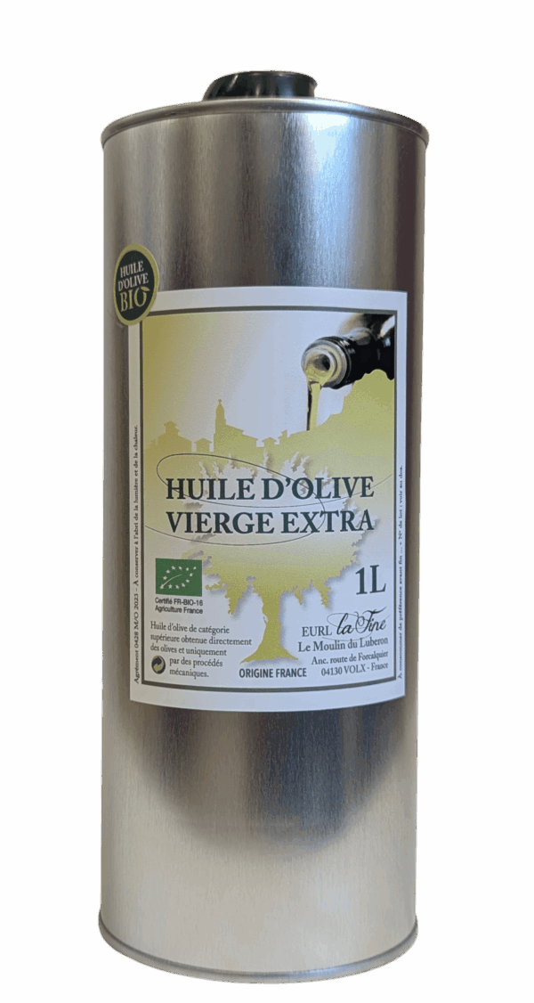 Huile d’Olive Vierge Extra Bio – bidon alu 1 l