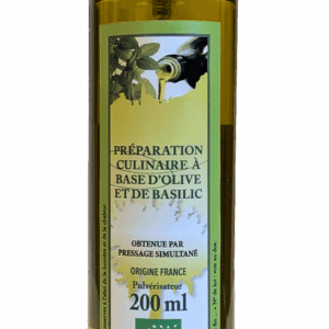 Préparation culinaire à base d'Olive et de Basilic Bio - pulvérisateur 200 ml