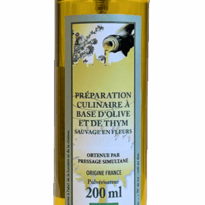 Préparation culinaire à base d'Olive et de Thym Bio - pulvérisateur 200 ml
