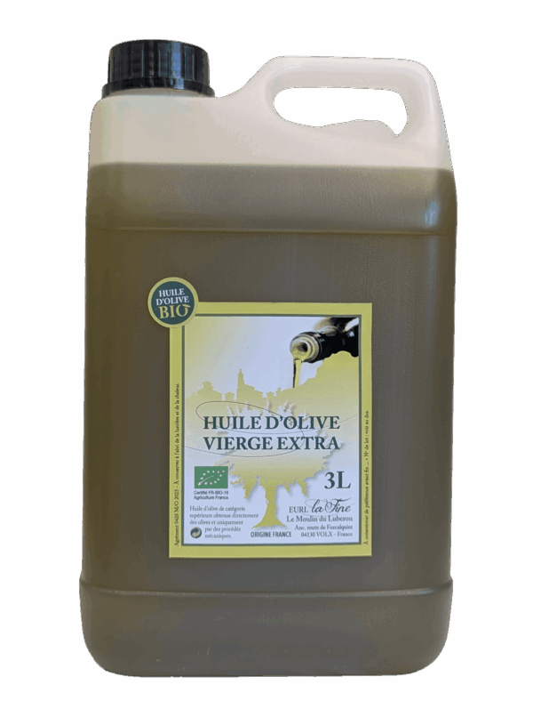 Huile d’Olive Vierge Extra Bio – bidon 3 l