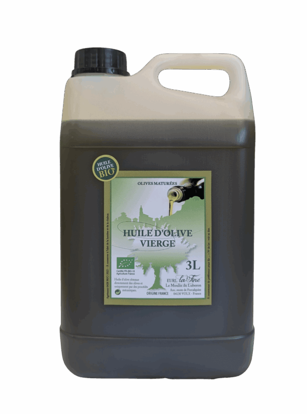 Huile d’Olive Vierge  Olives Maturées Bio – bidon 3 l