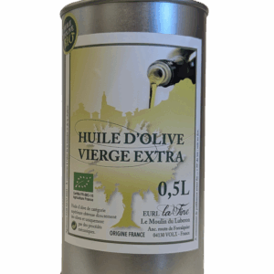 Huile d’Olive Vierge Extra Bio – bidon alu 50 cl