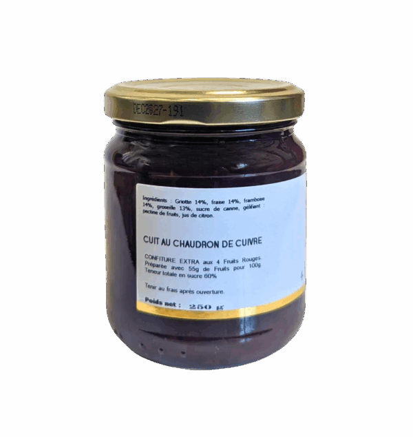 Confiture 4 Fruits Rouges - pot de 250 gr – Image 3