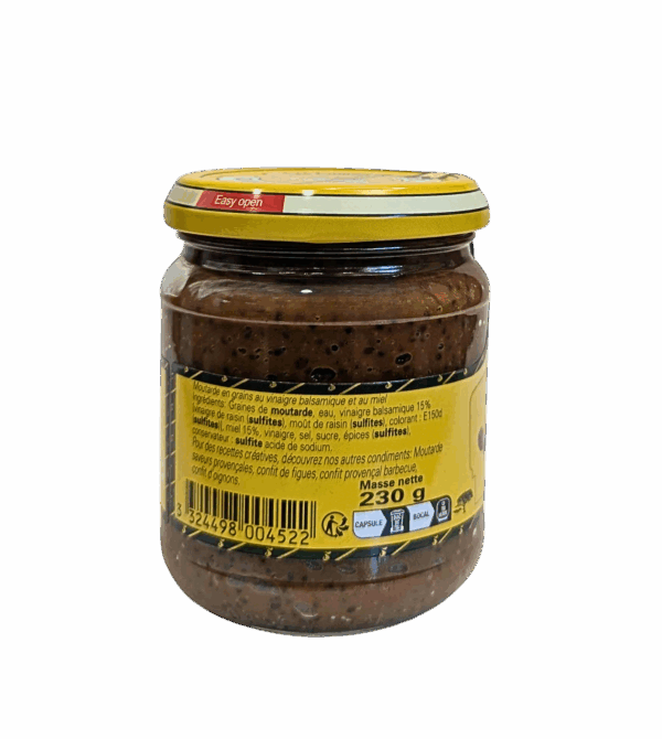 Moutarde au Vinaigre Balsamique et au Miel - pot de 230 gr – Image 2