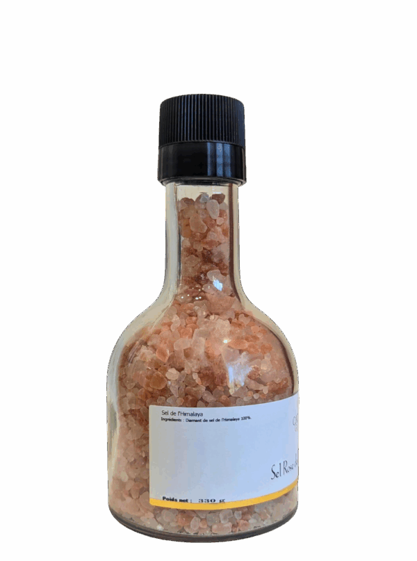 Sel Rose de l'Himalaya - Moulin de 330 gr - Rechargeable & Empilable sur Vinaigre – Image 2