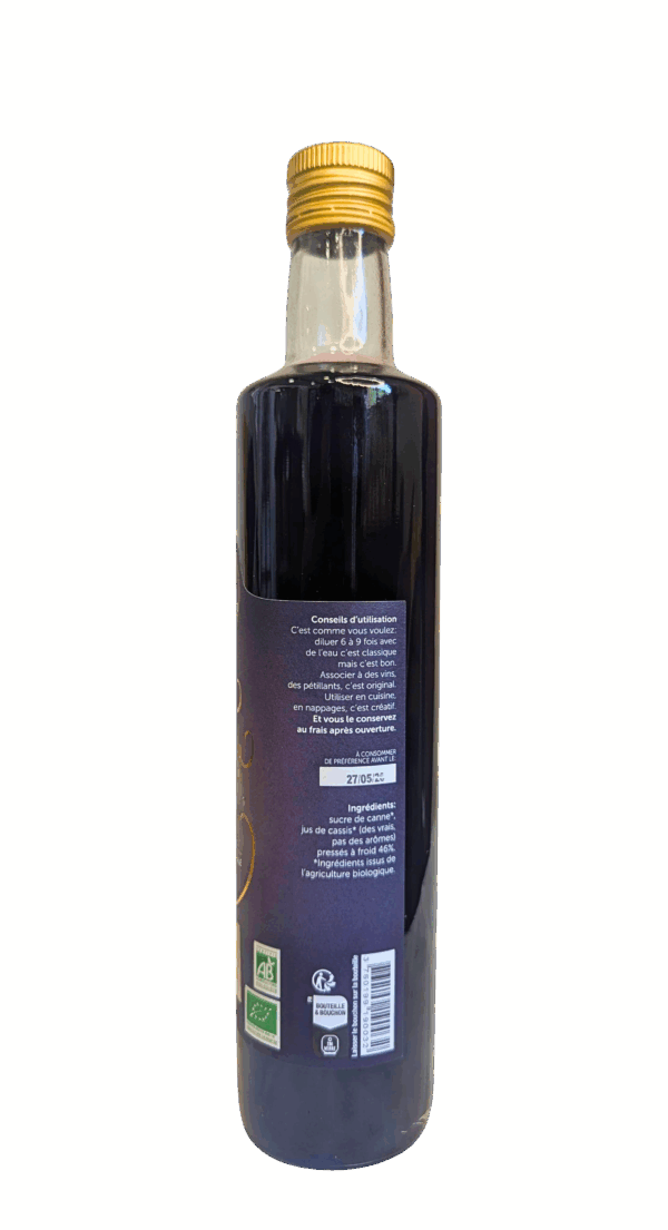 Sirop de Cassis Bio - bouteille de 50 cl – Image 3