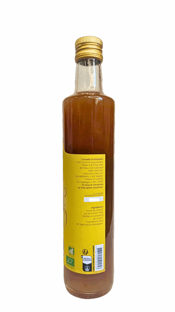 Sirop de Citron Bio - bouteille de 50 cl – Image 3