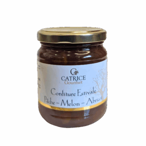 Confiture Estivale Pêche-Melon-Abricot - pot de 250 gr