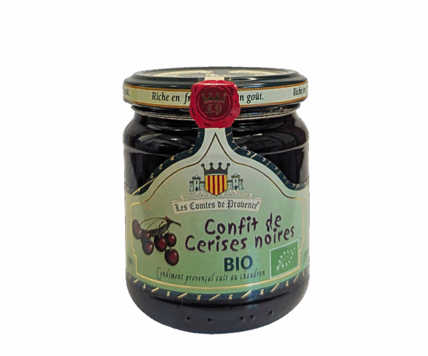 Confit de Cerises Noires Bio - pot de 250 gr
