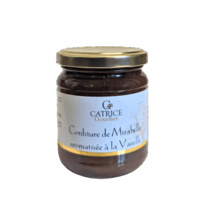 Confiture de Mirabelle aromatisée à la Vanille - pot de 250 gr
