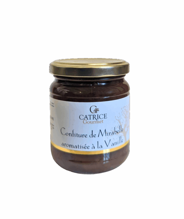 Confiture de Mirabelle aromatisée à la Vanille - pot de 250 gr