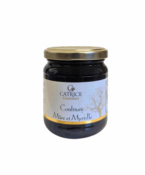 Confiture Mûre et Myrtille - pot de 250 gr