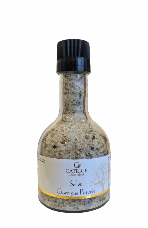 Sel & Garrigue Poivrée - Moulin de 270 gr - Rechargeable & Empilable sur Vinaigre