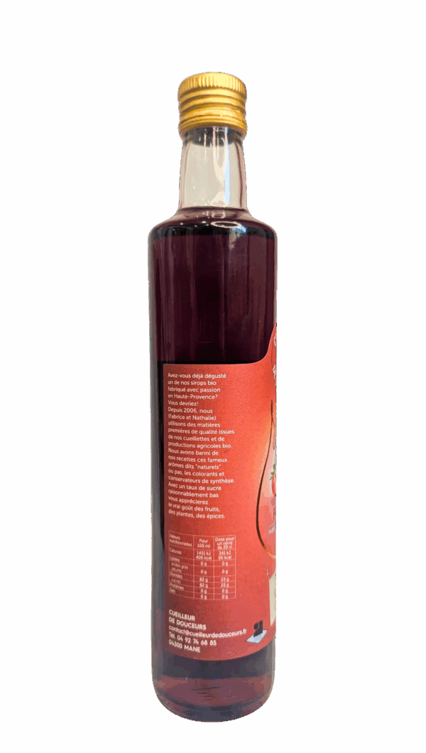 Sirop de Fraises Bio - bouteille de 50 cl – Image 2