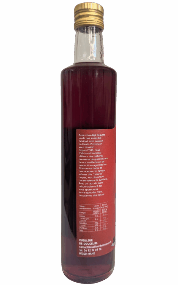 Sirop de Grenadine Bio - bouteille de 50 cl – Image 3